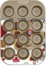 GoodCook BestBake Nonstick Textured Carbon Steel Muffin Pan, 12cp, Bronze - Image 7