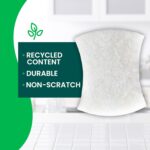 Scotch-Brite Greener Clean Non-Scratch Scrub Sponge, 6 Nonscratch Kitchen Sponges for Cleaning Around the Home, Bathroom & More, Most Durable Recycled Dish Scrubber, Best for Nonstick Pots and Pans - Image 4