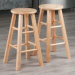 Winsome Element 2-Piece 24In Counter Stool Set, Natural Finish, Solid Wood, Modern Design - Image 3