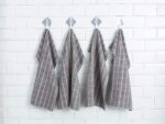 Microfiber Dish Towels - Soft, Super Absorbent and Lint Free Kitchen Towels - 8 Pack (Lattice Designed Gray Colors) - 26 x 18 Inch - Image 5
