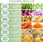 YUANYE Salad Spinner Large, 3 IN 1 Vegetable and Fruit Washing Bowl with Strainer, Lettuce Spinner with 5 Blades Slicer, Egg Yolk Strainer, Salad Bowl for Efficient Salad Preparation, 5.3 Qt - Image 3