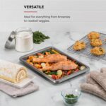 KitchenAid 9x13in Nonstick Aluminized Steel Baking Sheet, Contour Silver - Image 5