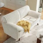 64.5" Loveseat Sofa, Chenille Loveseat Couch for Living Room, 23.2" Deep Seat Love Seat with Padded Arms, Comfy Modern Small Couches for Bedroom, Small Spaces, Dorms, Office, Beige - Image 7