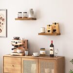 HOOBRO Floating Shelves for Wall, Wall Mounted Shelf Set of 2, 15.7" Hanging Shelf with Invisible Brackets, for Wall in Bathroom, Bedroom, Toilet, Kitchen, Living Room, Office, Rustic Brown BF40BJ01 - Image 10