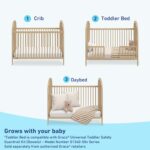 Graco Olivia Convertible Crib (Driftwood) – GREENGUARD Gold Certified, 100% Solid Wood, Fits Standard Crib Mattress, Converts to Toddler Bed and Daybed, 4 Adjustable Mattress Heights - Image 6