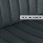 Dining Chairs Set of 2, Modern Dining Room Chairs Comfy Backrest Thick Upholstered Kitchen Chairs 19IN Height with Metal Legs Dark Grey - Image 6