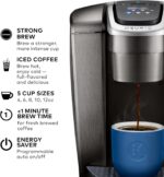 Keurig K-Elite Single Serve K-Cup Pod Coffee Maker, with Strength and Temperature Control, Iced Coffee Capability, 8 to 12oz Brew Size, Programmable, Brushed Slate - Image 3