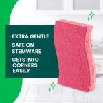 Scotch-Brite Gentle Clean Delicate Scrub Sponges, For Washing Dishes and Cleaning Kitchen, 3 Scrub Sponges - Image 4