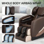2025 Zero Gravity Massage Chair Full Body, with 6 Auto Modes, Foot Massage, Waist Heating, Bluetooth, Brown - Image 8