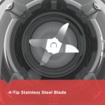 BLACK+DECKER 10-Speed Countertop Blender, BL2010BP, 6-Cup Plastic Jar, Dishwasher-Safe, Stainless Steel, Suction Feet - Image 6