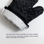 Oven Mitts and Pan Racks 4-Piece Set, Extended Kitchen Oven Mitts and Pan Racks, Heat Resistant 500 °F, Silicone Non-Slip Surface for Baking and Cooking (Black) - Image 5