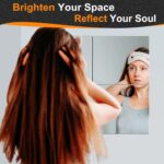 Delma Glass Full Length Wall Mirror Tiles, 14'' x 12'' 4PCS, Frameless Body Tiles for Bedroom, Mounted Home Gym, Door - Image 4