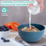 Unbreakable Cereal Bowls 24 oz, Plastic Reusable Light Weight Bowl, Set of 6,Lightweight Bowls Made of Wheat Straw Fiber Ideal for Salad, Soup, Ramen, Noodles, Oatmeal, Rice,Snack - Image 3