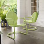 Crosley Furniture Griffith Outdoor Chair, Retro Metal Patio Chairs for Dining, Porch, Deck, Balcony, Key Lime - Image 16