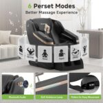 Real Relax 2025 Full Body Massage Chair, Zero Gravity Shiatsu Massage Chair Recliner, Waist and Calf Heating, Foot Massage, Bluetooth, Large Control Screen (Black and Gold) - Image 6