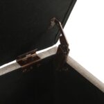 Homepop Home Decor | Tufted Ainsley Button Storage Ottoman Bench with Hinged Lid | Ottoman Bench with Storage for Living Room & Bedroom, Tan - Image 6