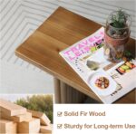 Solid Wood Entryway Bench - 51.2" Fluted Farmhouse Bench, Indoor Long Dining Benches Seat Narrow End of Bed Benches for Entry Way, Kitchen, Living Room and Bedroom, Brown - Image 5