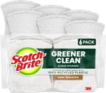 Scotch-Brite Greener Clean Non-Scratch Scrub Sponge, 6 Nonscratch Kitchen Sponges for Cleaning Around the Home, Bathroom & More, Most Durable Recycled Dish Scrubber, Best for Nonstick Pots and Pans - Image 2