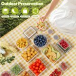 42 PCS Food Storage Containers with Lids (21 Containers & 21 Lids) - Reusable Plastic Food Containers for Kitchen Storage and Organization BPA-Free Leakproof Meal Prep Container with Labels & Pen - Image 8