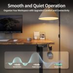 Agilestic Electric Standing Desk, 48 x 24 Inches Height Adjustable Desk, Sit Stand up for Work Office Home, Ergonomic Rising Computer Table with Memory Preset, Rustic Brown - Image 8