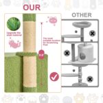 24 Inch Cat Tree Condo for Indoor Cats with Floral Sisal Scratching Post, Plush Hang Ball Play Furniture for Kittens Cats, Pink - Image 4