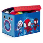 Delta Children - Marvel Spidey and His Amazing Friends 4-Piece Toddler Room-in-a-Box Set – Includes Sleep and Play Toddler Bed, Table, 1 Chair and Fabric Toy Box, Blue/Red - Image 6