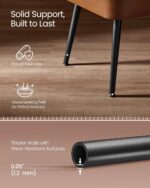 VASAGLE EKHO Collection - Bench for Entryway Bedroom, Synthetic Leather with Stitching, Ottoman Bench with Steel Legs, Living Dining Room, Mid-Century Modern, Loads 660 lb, Caramel Brown ULOM076K01 - Image 7