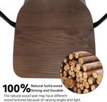 Yaheetech 18 Inch Classic Iron Metal Dining Chair with Wood Top/Seat Indoor-Outdoor Use Chic Dining Bistro Cafe Side Barstool Bar Chair Coffee Chair Set of 4 Black - Image 9