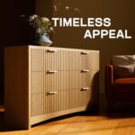 Marsail 6 Drawer Wooden Dresser with Smooth-Glide Drawers, Modern Storage Solution for Bedrooms, Living Rooms, and Hallways, Featuring Large Capacity and an Elegant Natural Wood Finish, Natural Oak - Image 7