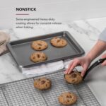 KitchenAid 9x13in Nonstick Aluminized Steel Baking Sheet, Contour Silver - Image 4