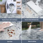 8x10 Area Rugs for Living Room Rug Washable: Abstract Large Rug for Dining Room Bedroom Carpet Non Slip 8 by 10 Indoor Modern Nursery Home Office Blue Grey - Image 6