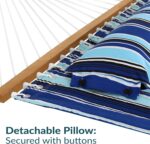 Sunnydaze Quilted Outdoor Hammock with Spreader Bars - Heavy-Duty 450-Pound Capacity Double Hammock for Outside - Catalina Beach - Image 6