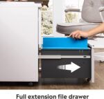 DEVAISE 2 Drawer Mobile File Cabinet with Lock, Commercial Vertical Filing Cabinet for Home Office, White - Image 7