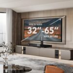 Universal Swivel TV Stand/Base Table Top TV Stand 32 to 65 inch TVs 80 Degree Swivel, 4 Level Height Adjustable, Heavy Duty Tempered Glass Base, Holds up to 88lbs Screens, HT04B-002 - Image 6