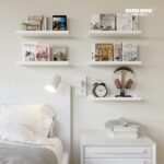RICHER HOUSE 5 Set White Floating Shelves, Modern Picture Ledge Shelf with Lip for Wall Storage in Nursery, Bedroom, Living Room, Bathroom - Image 3
