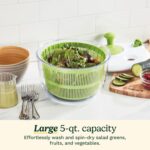 Cuisinart Large Salad Spinner, 5-Qt , Vegetable & Fruit Salad Washing Bowl with Strainer, Quick Prep Spinner for Salad Greens, Lettuce, Fruits & Vegetables, CTG-00-SAS - Image 3