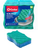 O-Cedar Scrunge Non-Scratch Scrub Sponge (Pack of 6) Multi-Use, All-Purpose, Odor-Resistant, Scrubbing Sponge Safely Cleans All Hard Surfaces in Kitchen and Bathroom - Image 7