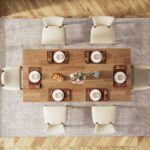 Tribesigns 63-inch Dining Table for 4-6, Farmhouse Kitchen Table with Large Tabletop, Rectangular Dinner Eating Table for Dining Room, Living Room, Kitchen - Image 7
