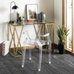 Safavieh Home Office Theresa Modern Gold Glass Top Desk - Image 3