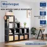 Mavivegue Book Shelf, 12 Cube Storage Organizer, DIY Bookcase, Metal Bookshelf,Tall Book case for Bedroom, Living Room,Office,Closet, Black Cubicle Rack - Image 10