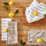 KitchenAid Albany Kitchen Towel 4-Pack Set, Milkshake Tan/White, 16"x26" - Image 3