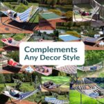 Sunnydaze Quilted Outdoor Hammock with Spreader Bars - Heavy-Duty 450-Pound Capacity Double Hammock for Outside - Catalina Beach - Image 7