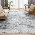 8x10 Area Rugs for Living Room Rug Washable: Abstract Large Rug for Dining Room Bedroom Carpet Non Slip 8 by 10 Indoor Modern Nursery Home Office Blue Grey - Image 4