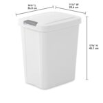 Sterilite 10439004 7.5 Gallon Black Plastic TouchTop Wastebasket - Image 5