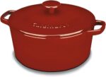 Cuisinart Chef's Classic Enameled Cast Iron Round Covered Casserole (Cardinal Red, 5- Quart) - Image 2