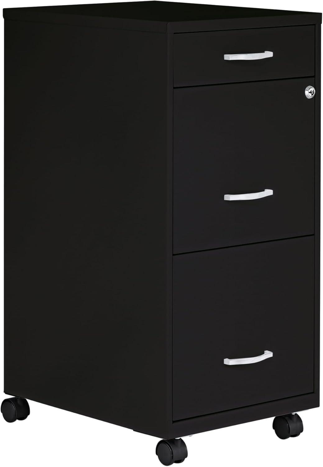 51O4Cec8HiL._AC_SL1500_.jpg LYS SOHO Box/File/File 3-Drawer Mobile File Cabinet, Black - Image 2