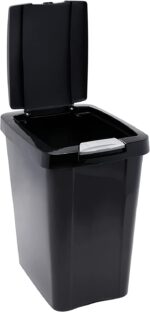 Sterilite 10439004 7.5 Gallon Black Plastic TouchTop Wastebasket - Image 4