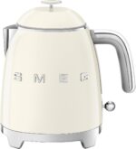 SMEG Mini 50's Retro Style 3 Cup Electric Kettle with Double Wall Anti Slip Base and Water Level Indicator (Cream) - Image 2