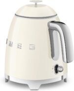 SMEG Mini 50's Retro Style 3 Cup Electric Kettle with Double Wall Anti Slip Base and Water Level Indicator (Cream) - Image 4