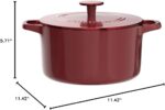 Cuisinart Chef's Classic Enameled Cast Iron Round Covered Casserole (Cardinal Red, 5- Quart) - Image 3